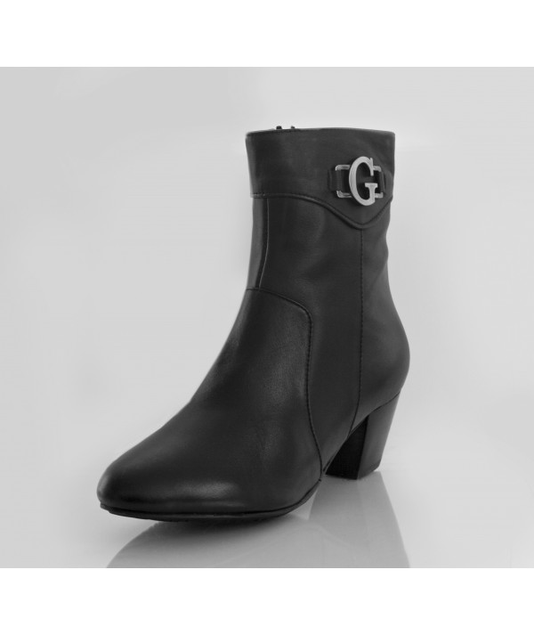 Galina Brown Ankle Boots with Heels - Petite Peds