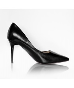 High Heels Black Leather - Petite Peds